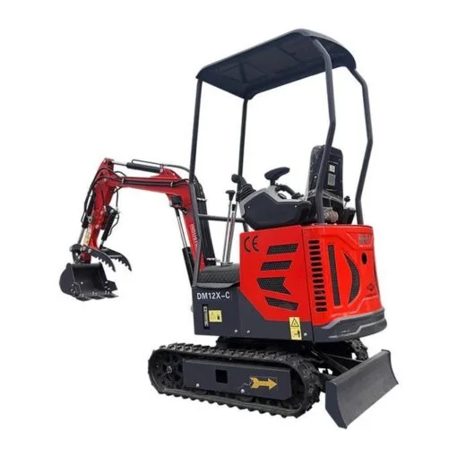 1-Ton Mini Small Excavator โ 13.5HP Briggs & Stratton Engine with Factory Hydraulic Thumb (AGT Industrial) - Image 2