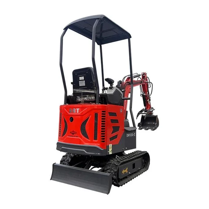 1-Ton Mini Small Excavator โ 13.5HP Briggs & Stratton Engine with Factory Hydraulic Thumb (AGT Industrial) - Image 4