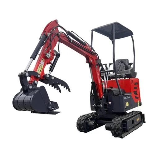 1-Ton Mini Small Excavator โ 13.5HP Briggs & Stratton Engine with Factory Hydraulic Thumb (AGT Industrial) - Image 3