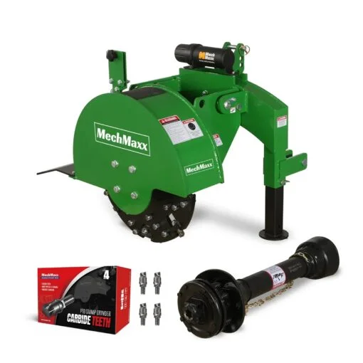 24โณ Heavy-Duty Commercial PTO Stump Grinder (34 Carbide Teeth) โ For 15-45 HP Tractors