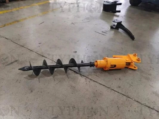 8โณ Heavy-Duty Hydraulic Earth Auger & Post Hole Digger โ For 2.5-Ton Mini Excavators - Image 4