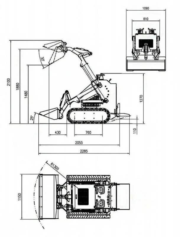 TYPHON STOMP Tracked Mini Skid Steer Loader โ 22.1 HP Honda Gas Engine - Image 5