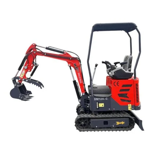 1-Ton Mini Small Excavator โ 13.5HP Briggs & Stratton Engine with Factory Hydraulic Thumb (AGT Industrial)